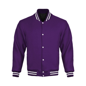 Chaqueta Varsity Blanca para Hombre, Chaqueta de Béisbol con Cuello Alto de Lana y Botones a Presión, Ropa Deportiva de Otoño, Chaqueta Clásica Universitaria con Letras - Product Image 3