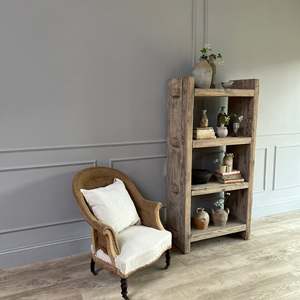 Étagère en bois récupéré, faite à la main, à plusieurs niveaux, présentoir, bibliothèque en bois massif, meuble de style farmhouse pour la décoration intérieure - Product Image 3