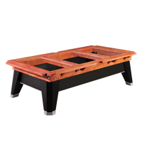 Table de billard/snooker Alpha Tournament Standard avec rails en stratifié premium, panneaux en contreplaqué, poches en cuir véritable et plateau en ardoise d'acier, 9ft/7ft