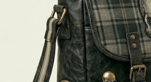 Gothic Punk <b>Student</b> <b>Backpack</b> Geometric Satchel PU Leather Detachable Zipper Crossbody Shoulder Bag for Daily Campus - Product Image 5