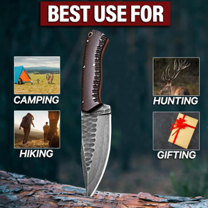 Acier Damas Artisanal Personnalisable avec Manche en Bois et Étui en Cuir Disponible chez ZA Damascus Maker - Product Image 4