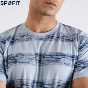 Camisetas Lisas de Alta Calidad para Hombre al por Mayor, Camisetas Lisas de Poliéster 100% Tejidas y Teñidas por Sublimación, Ajuste Slim - Product Image 5