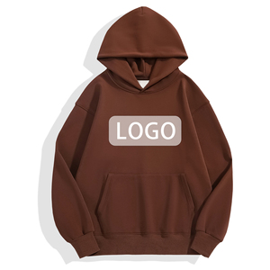 Men basic pullover hoodie regular fit cotton fleece fabric clean design adjustable hood kangaroo pocket soft winter simple style - Product Image 3