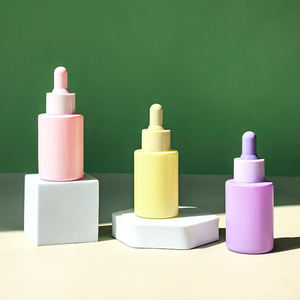 Botella de Vidrio con Gotero y Cabeza de Silicona, Color Macaron, Hombro Plano, para Aceites Esenciales, Envase Cosmético - Product Image 5