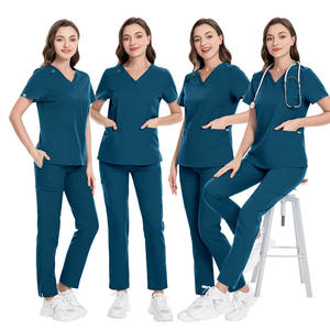 Uniformes Médicos Elegantes para Doctoras y Enfermeras, OEM 2026, de Primera Calidad, Tejido Suave de Poliéster, Rayón y Spandex, con Bolsillos - Product Image 5