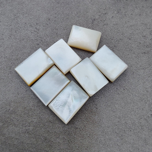 Cabujón de Nácar Blanco Natural, Forma Rectangular, Parte Posterior Plana, Calibrado, Grado AAA, para Joyería - Product Image 6