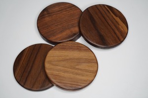 Acacia Wood Natural <b>Coaster</b> Regular Design Household Tea Cup Mats Pads Wooden Resin Placemat <b>for</b> Dinnerware <b>Drinks</b> - Product Image 3