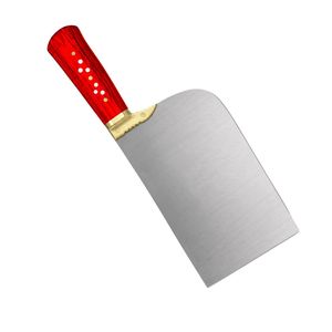 MS ™   Cuchillo de Carnicero de Alta Resistencia, Hoja de Acero Inoxidable Plateada, Mango Rojo, Empuñadura Dorada, Cuchillo de Cocina Ancho para Cortar Carne - Product Image 3