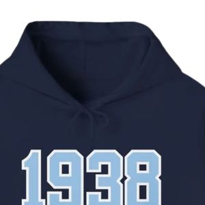 เสื้อฮู้ดดี้วาร์ซิตี้รุ่นปี 1938 แบบยูนิเซ็กส์ แขนยาว มีฮู้ด ปักลายปี พร้อมกระเป๋าจิงโจ้ สวมใส่สบาย - Product Image 3