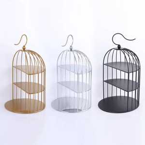 Cage Style Cake Stand Metal Dessert Display Cupcake Holder Wedding <b>Birthday</b> Party Vintage Elegant <b>Table</b> Decor - Product Image 1