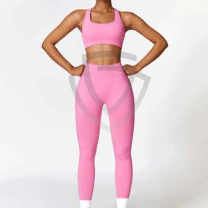 Ensemble de vêtements de sport pour femmes, leggings de yoga sans couture, ensemble de soutien-gorge et leggings de fitness, ensembles de soutien-gorge et leggings pour femmes personnalisables - Product Image 6