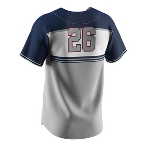 Wholesale Practice Wear Breathable Solid <b>Baseball</b> Jersey Short Front Customizable Colors Logo Digital Print 100% Polyester - Product Image 5