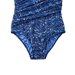 Latest Design Women's Swimming Suit Best Quality 100% Polyester Casual Wear Scoop Neck Ruched Decoration Seamless Construction - Product Image 3