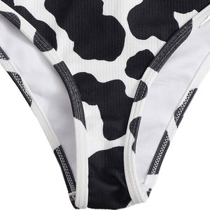 Bikini con aros para mujer OEM, 100% algodón, corte alto, transpirable, de secado rápido, impermeable, conjunto de dos piezas para natación y playa - Product Image 4