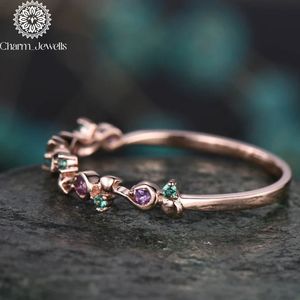 Bague de fiançailles en moissanite argentée et dorée pour femme Charm Jewells, certifiée IGI, sertissage classique à griffes, pavé de pierres précieuses 3g - Product Image 3