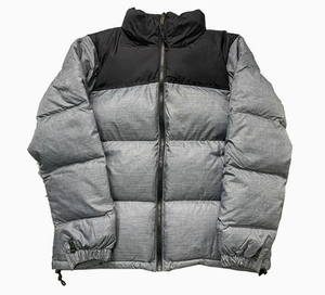 Custom Wholesale Winter <b>Puffer</b> <b>Jacket</b> Heavyweight Warm Down Outerwear Manufacturer Black <b>White</b> Colorblock Full Zip <b>Puffer</b> Coat - Product Image 3