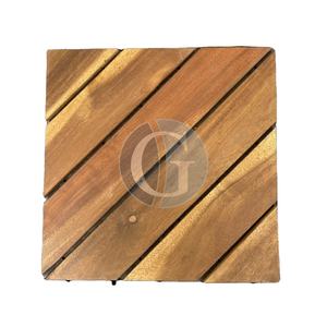 Carreaux de terrasse en bois d'acacia de haute qualité pour revêtement de sol extérieur Plancher en bois Pavé de jardin Patio 6 lattes - Product Image 1