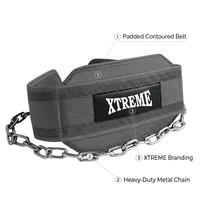 Ceinture de musculation avec chaîne pour dips, accessoires de musculation pour athlètes, ceinture de dips pour entraînement CrossFit