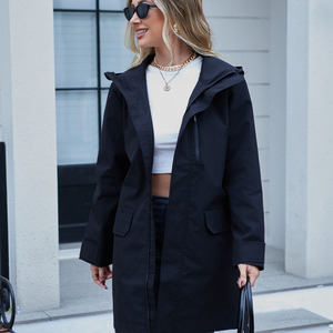 Impermeable Ligero de Moda con Logotipo Personalizado Rainfreem, Chaqueta Impermeable con Capucha para Mujer, de PU, para Exteriores - Product Image 6