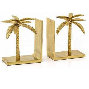 Juego de sujetalibros de latón macizo de alta calidad, 2 piezas, acabado dorado pulido, antideslizante, organizador de libros, estante, regalo para libros - Product Image 6