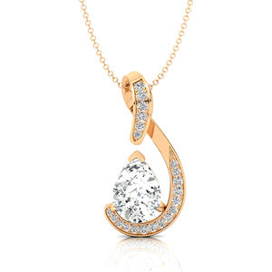 Pendentif unique en diamant de laboratoire certifié IGI, couleur D, taille poire 9*7MM, 2.0CT, tendance 2026, or 14K 18K, luxe pour femme - Product Image 3