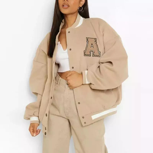 <b>Women's</b> <b>Jackets</b> <b>for</b> Winter Custom Logo Baseball High Quality <b>Women</b> <b>Varsity</b> <b>Jacket</b> Fall Genuine Lather <b>Varsity</b> <b>Jackets</b> - Product Image 2