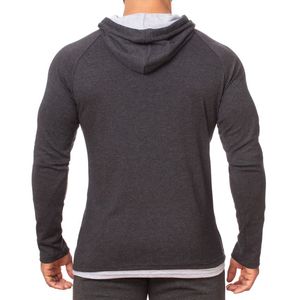 Ventes en gros de sweats à capuche pour hommes, en tissu tricoté uni, avec logo personnalisé, impression personnalisée OEM, sweats à capuche de sport - Product Image 3