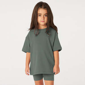 Conjunto de Pantalones Cortos de Ciclismo para Niñas al por Mayor, Pantalones de Seguridad para Niñas Pequeñas, Conjuntos de Camisetas y Pantalones Cortos de Algodón Liso Tipo Bóxer 2026 - Product Image 5