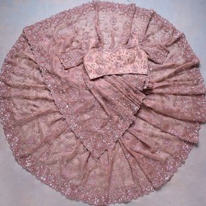 Sari para Mujer, Elegante, Tradicional Indio, Suave, 100% Poliéster, de Secado Rápido, Absorbe la Humedad, con Caimento Elegante, para Bodas, Fiestas y Eventos - Product Image 1