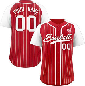 Camiseta de Béisbol Personalizada con Rayas Blancas, Mangas Raglán Verde Neón, Cierre de Botones, Nombre y Número Personalizados, Uniforme de Equipo, Venta al Por Mayor - Product Image 6