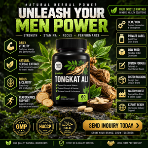 Café Instantáneo Amargo con Ginseng y Tongkat Ali de Malasia, Aroma Intenso para Hombres, en Sobres, Etiqueta Privada, Proveedor Mayorista OEM - Product Image 1