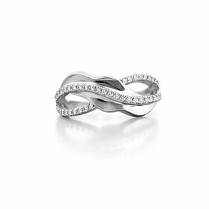 Namivaa Vms91 Cute Twisted Infinity <b>Ring</b> Gemstone Diamond Elegant Minimalist Women Wedding Engagement Promise Daily Wear Gift - Product Image 1