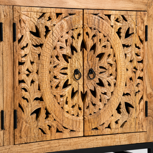 Excellent Quality Handmade Modern Solid Wood Farmhouse <b>Sideboard</b> Cabinet Large <b>Storage</b> Capacity Dining Room Living Room Hotel - Product Image 4