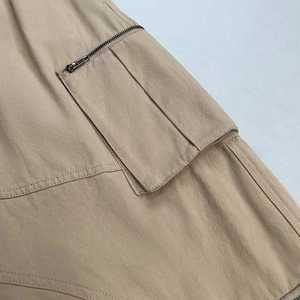Pantalones Cargo Beige para Hombre, Cintura Elástica, Múltiples Bolsillos, Estilo Ropa de Trabajo, Transpirables, para Verano, con Bolsillos con Cremallera - Product Image 5