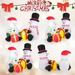 Pupazzo di Neve Gonfiabile Natalizio da 1,5 Metri per Decorazioni Esterne con Scatole Regalo - Product Image 5