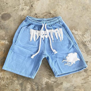 Short en éponge française de haute qualité pour hommes Short personnalisé en coton épais Streetwear Vintage Sun Faded Acid Wash Shorts pour hommes - Product Image 6