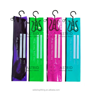 Astrid 14X60ซม. พลาสติกใส PVC ใสมีซิปกระเป๋าใส่วิกผมตะขอแขวนต่อผม - Product Image 2