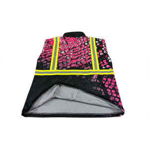 Veste de sécurité haute visibilité personnalisée en polyester respirant avec bande réfléchissante, manches longues, fermeture éclair intégrale, pour le travail et l'exploitation minière - Product Image 4