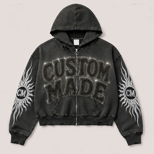 Hoodies prêts à être expédiés, sweat à capuche décontracté pour homme, mélange de coton, livraison rapide, vente en gros - Product Image 4