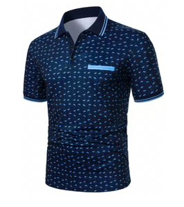 La nueva camiseta POLO de manga corta para hombre para el verano de 2025 es informal, moderna, suave y transpirable con estampado 3D. - Product Image 1
