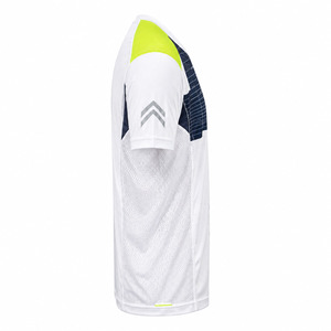 Quick Dry Team Top Custom Padel Jersey Pearl White Acid <b>Lime</b> Quick Dry Micromesh Sublimation Team Shirt OEM - Product Image 4
