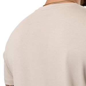 เสื้อยืดเจอร์ซีย์คลาสสิกสีเบจสำหรับผู้ชายแขนสั้นน้ำหนักเบาเสื้อยืดออกกำลังกายระบายอากาศได้ดีวิ่งออกกำลังกายชุดกีฬาลำลอง - Product Image 5