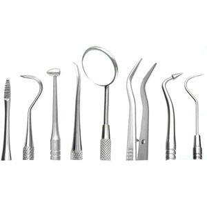 Lot de 10 instruments dentaires manuels en acier inoxydable : grattoir, miroir, sonde, détartreur, pince à épiler – Kit d'examen dentaire en gros - Product Image 4
