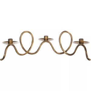 Support de bougie candélabre en aluminium Warm Presence, 10,6 pouces, durable, fait main, écologique, décoration intérieure, activités religieuses - Product Image 1