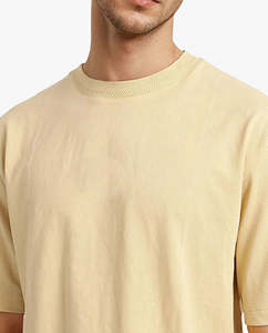 T-shirts surdimensionnés en jersey de coton/bambou pour hommes, impression personnalisée du logo sur le devant, grandes tailles - Product Image 5