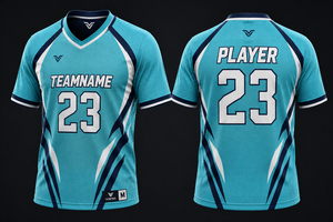 Custom Sublimated Mesh Volleyball Jersey Teamname 23 V-neck Short Sleeve Moisture Wicking <b>Athletic</b> Fit Unisex Adult - Product Image 1