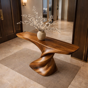 Luxali Unique Design Handmade Saman Wood Modern <b>Console</b> <b>Table</b> <b>Leg</b> Base for Apartment Luxury Living Room New Home Decoration - Product Image 5
