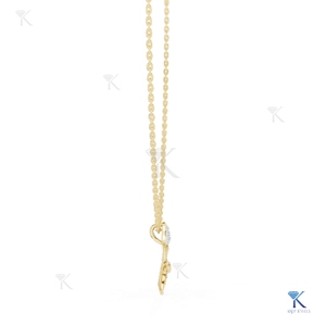 Collier pendentif fleur de tulipe en diamant de laboratoire, or massif 14K/18K, bijou floral botanique pour femme, idéal pour mariage et soirée - Product Image 6