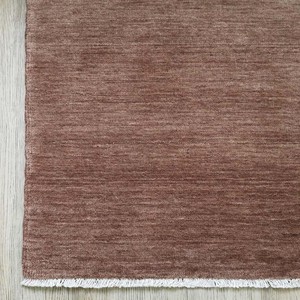 Tapis moderne marron tissé à la main en laine/coton, antidérapant, avec bordure à franges texturées naturelles, motif abstrait, pour salon, chambre, maison - Product Image 6