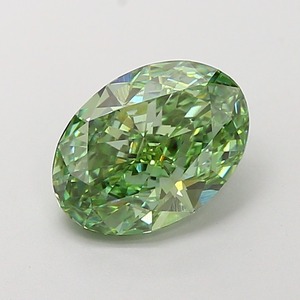 Diamant de laboratoire CVD ovale de 2,71 carats, vert vif fantaisie modifié, clarté VVS2, polissage excellent, pierre précieuse non montée pour bijoux - Product Image 6